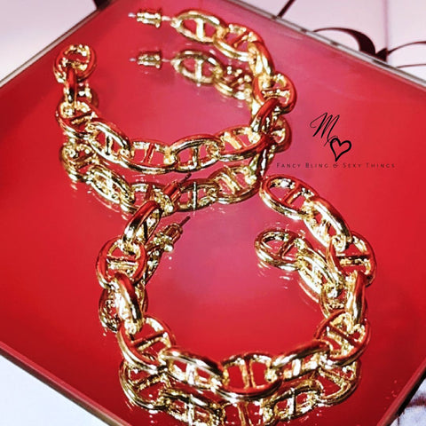 Luxe Link Earrings - Gold