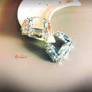 White Diamond Bamboo Hoops