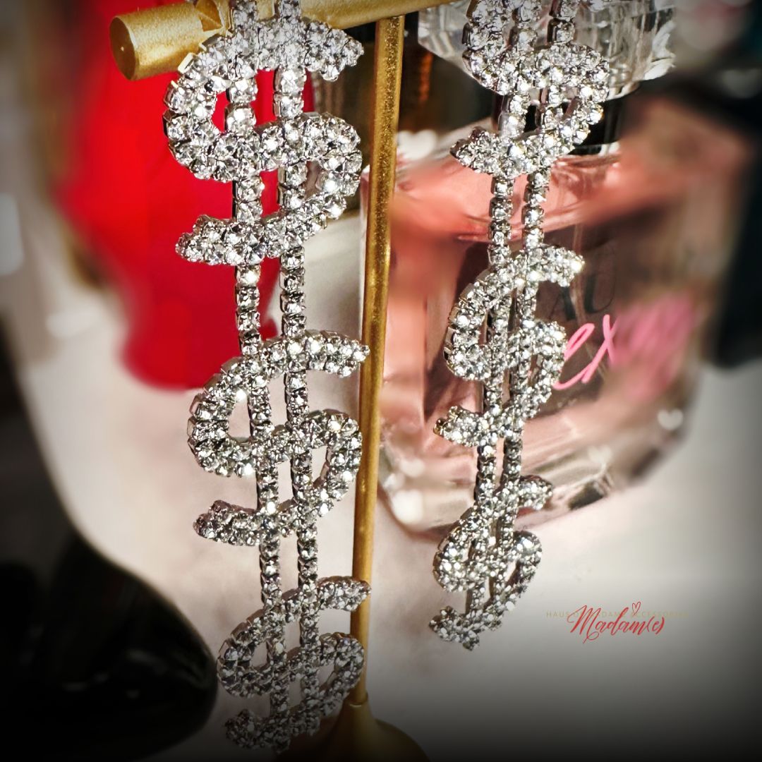 Get Money Earrings - Silver