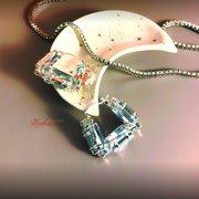 White Diamond Bamboo Hoops