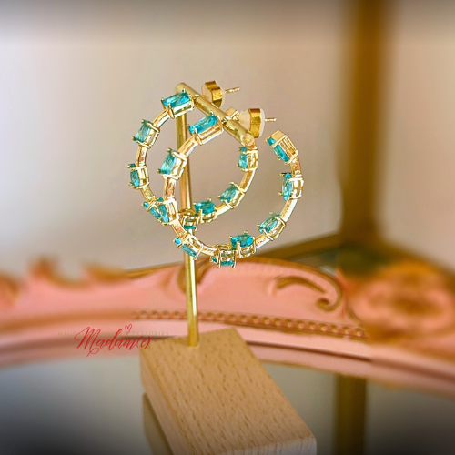 Aqua Lux Gem Hoops