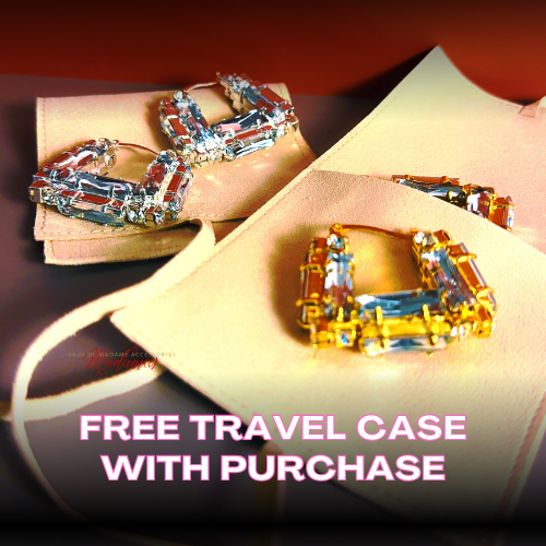 White Diamond Bamboo Hoops