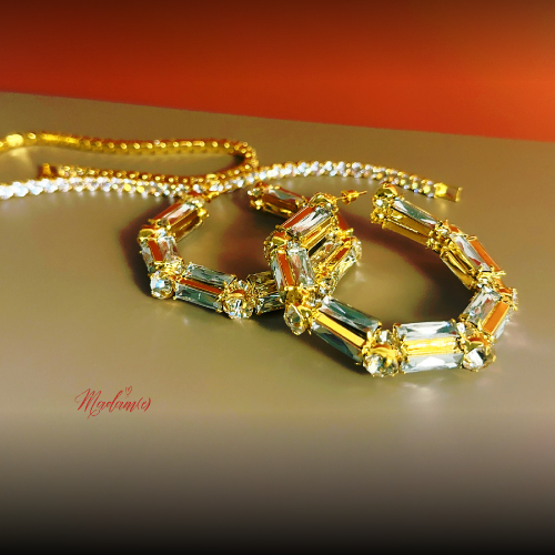 Diva Diamond Bamboo Hoops