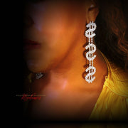 Get Money Earrings - Silver