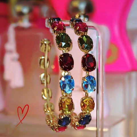 Winter Gems Hoop Earrings