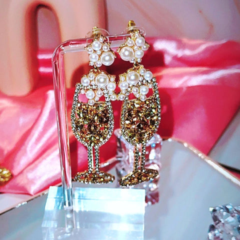 Vintage Champagne Earrings