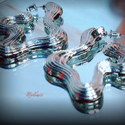 Liquid Curve Earring - Silver