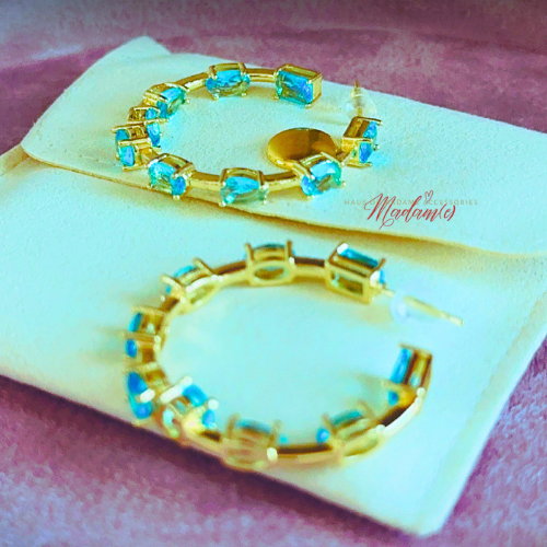 Aqua Lux Gem Hoops