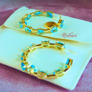 Aqua Lux Gem Hoops