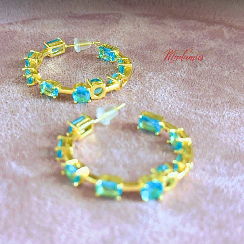 Aqua Lux Gem Hoops