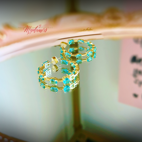 Aqua Lux Gem Hoops