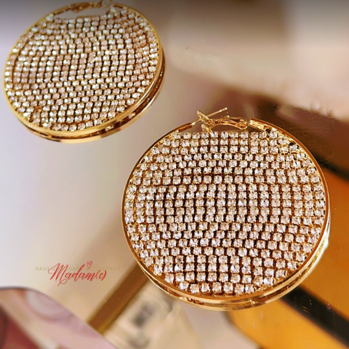 Disco Diamond Hoops