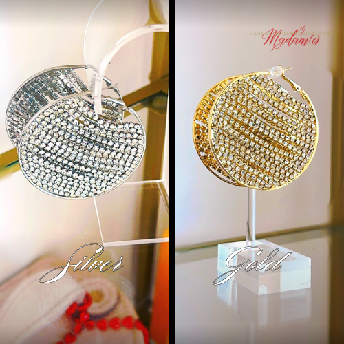 Disco Diamond Hoops