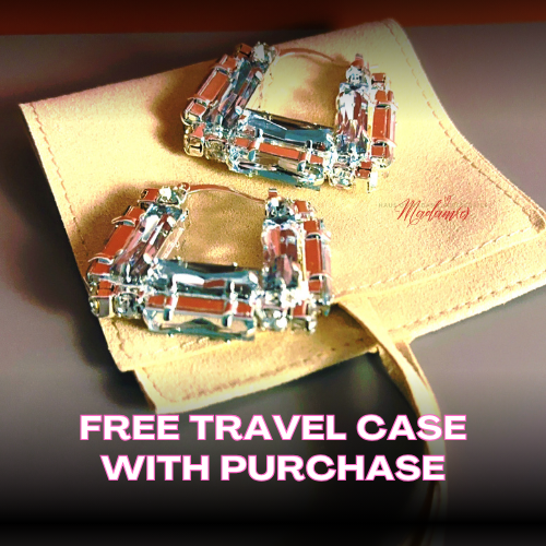 White Diamond Bamboo Hoops