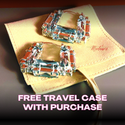 White Diamond Bamboo Hoops