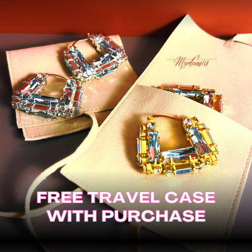 White Diamond Bamboo Hoops