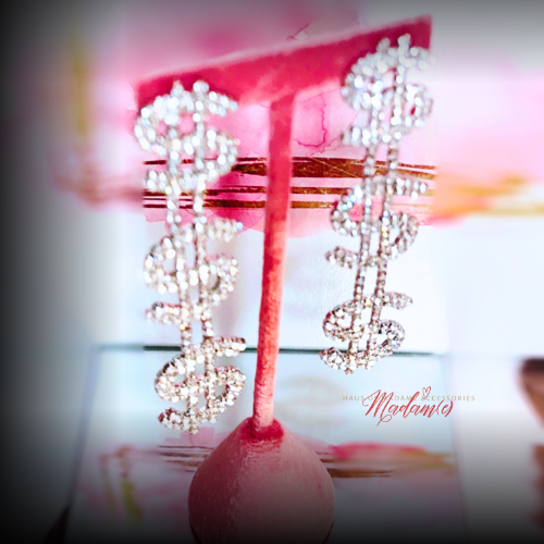 Get Money Earrings - Silver