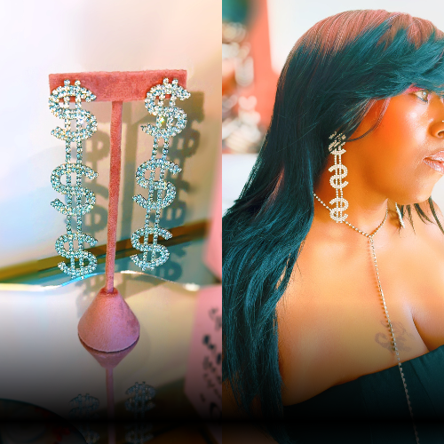 Get Money Earrings - Silver