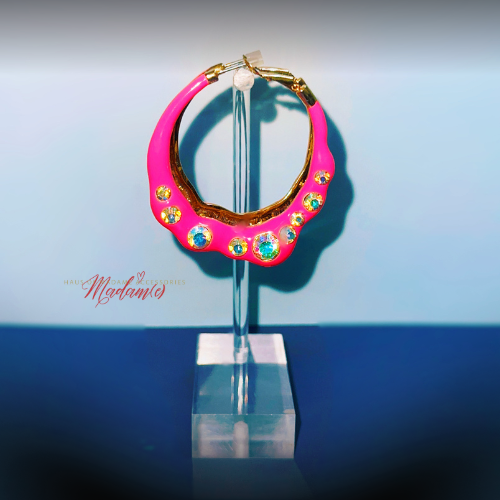Graffiti Glam Drip Hoops