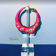 Graffiti Glam Drip Hoops