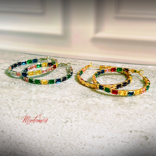 The Jet Set Jewel Hoops