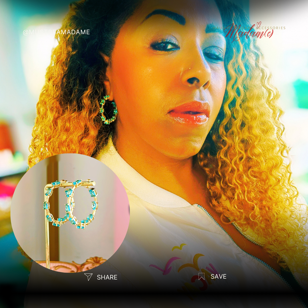 Aqua Lux Gem Hoops