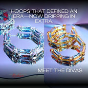 Diva Diamond Bamboo Hoops