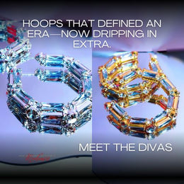 Diva Diamond Bamboo Hoops