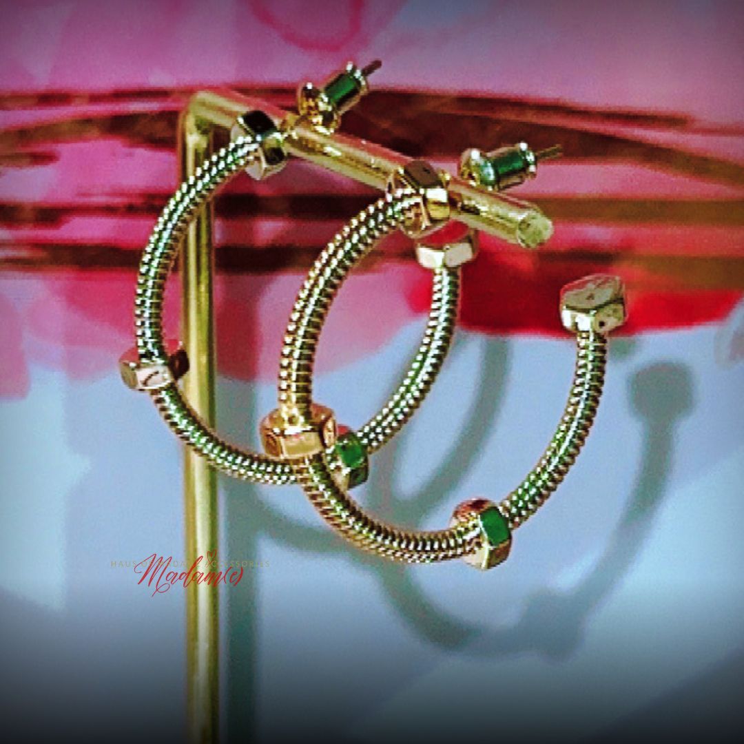 Screw It Hoop Earrings - Gold