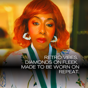 White Diamond Bamboo Hoops