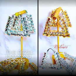 The Bezel Diamond Hoops