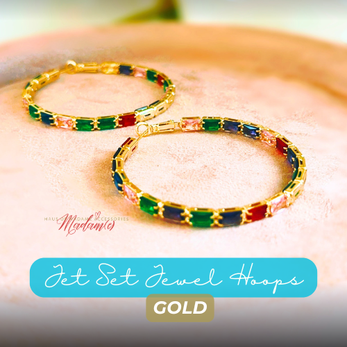The Jet Set Jewel Hoops