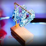 White Diamond Bamboo Hoops