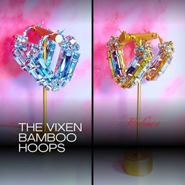 The Vixen Diamond Bamboo Hoops